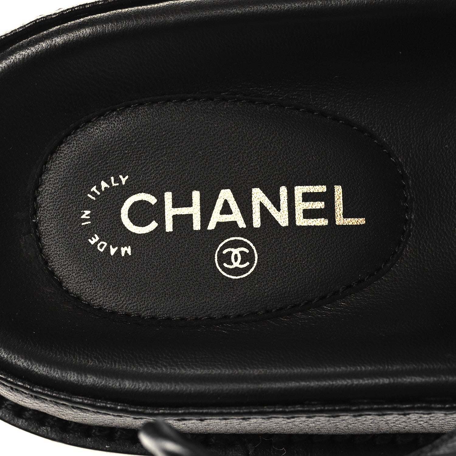 Chanel Grained Calfskin Velcro Dad Sandals 40 Black 8 of 9