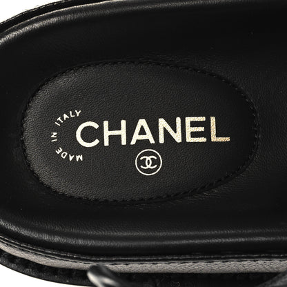 Chanel Grained Calfskin Velcro Dad Sandals 40 Black 8 of 9