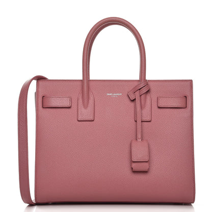 Saint Laurent Grained Calfskin Baby Sac De Jour Dark Rose 1 of 12