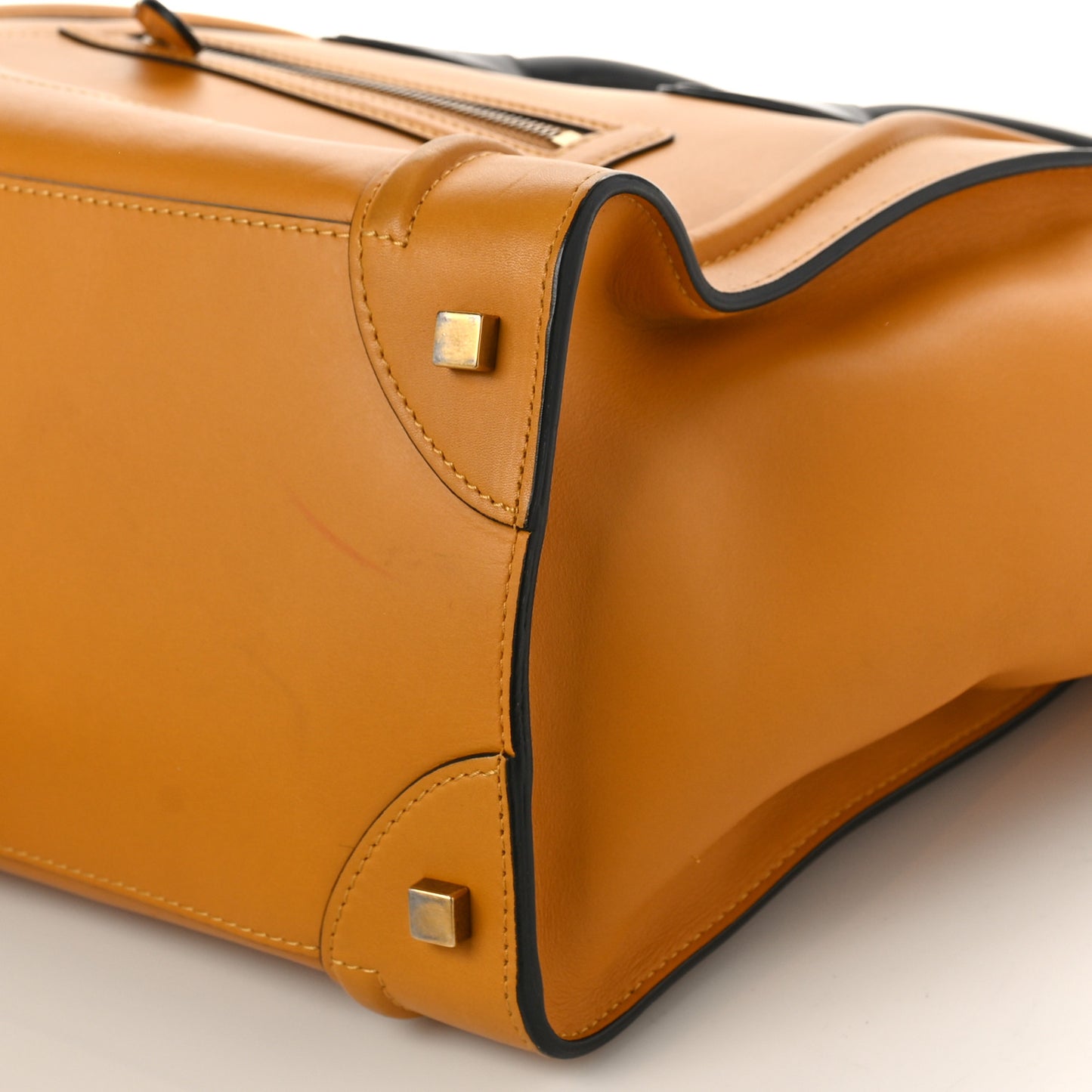 Smooth Calfskin Micro Luggage Amber