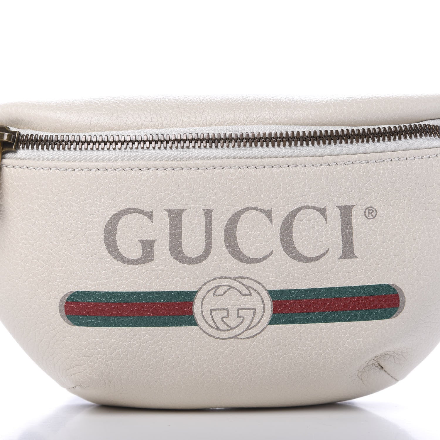 Gucci Grained Calfskin Small Logo Belt Bag White 9 of 9
