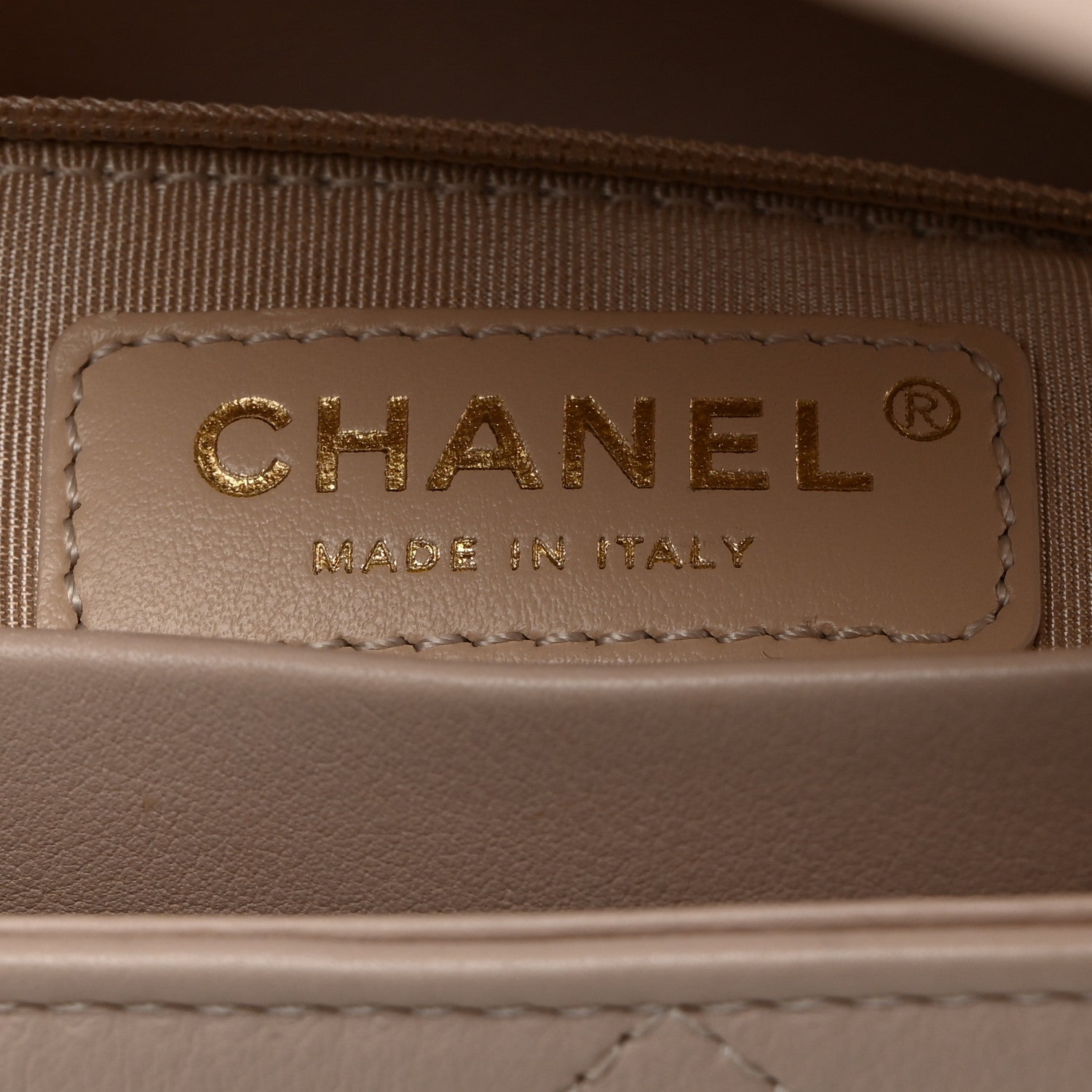 Chanel Calfskin Stitched Flap Light Beige 6 of 11