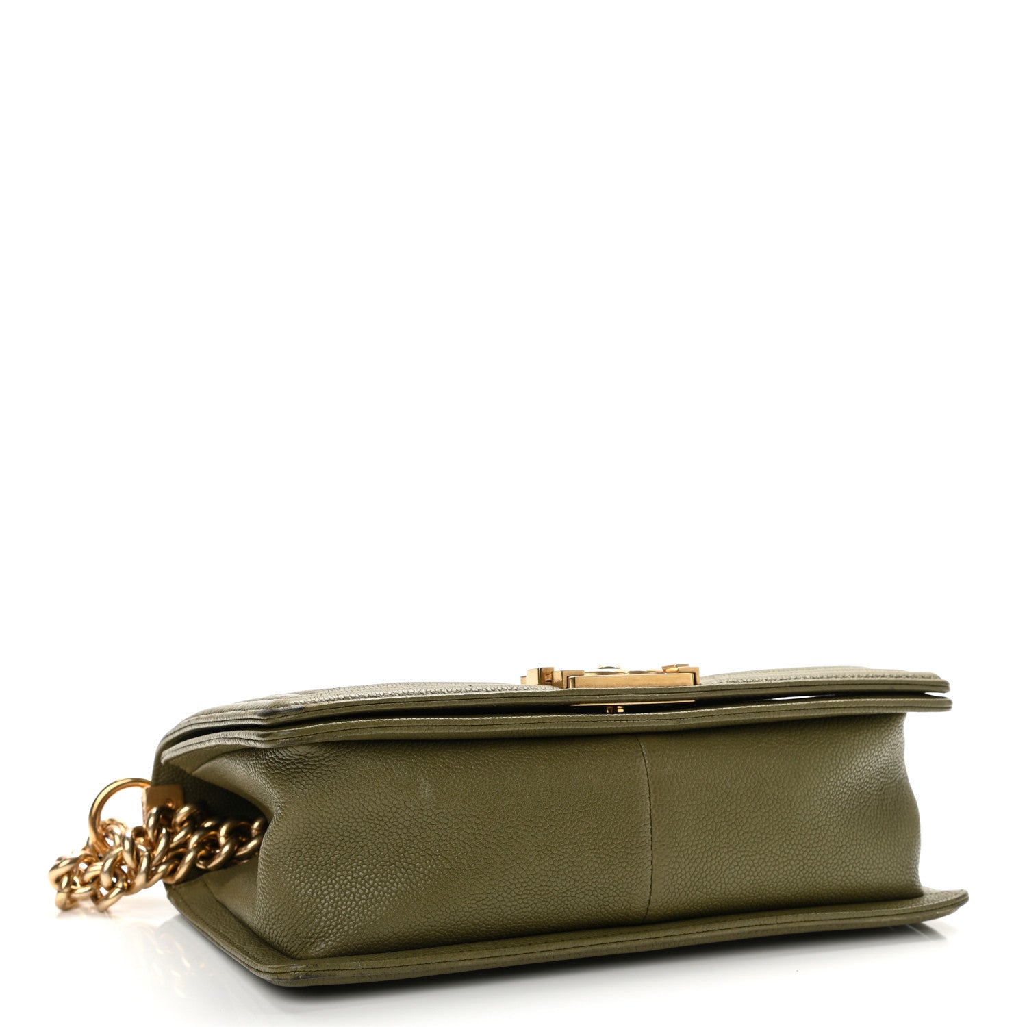 Chanel Caviar Quilted Medium Boy Flap Green 4 of 16