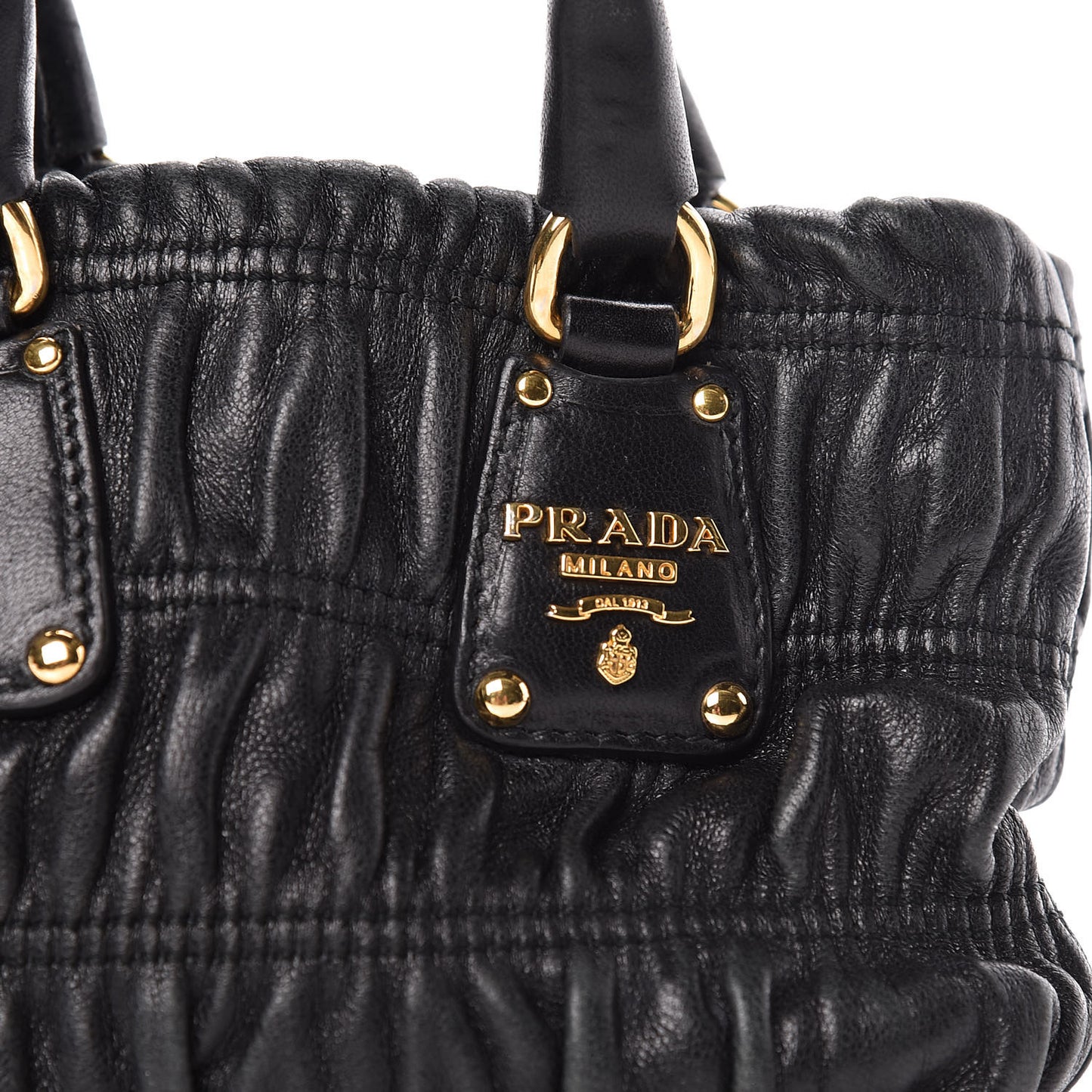 Nappa Gaufre Mini Crossbody Bag Black