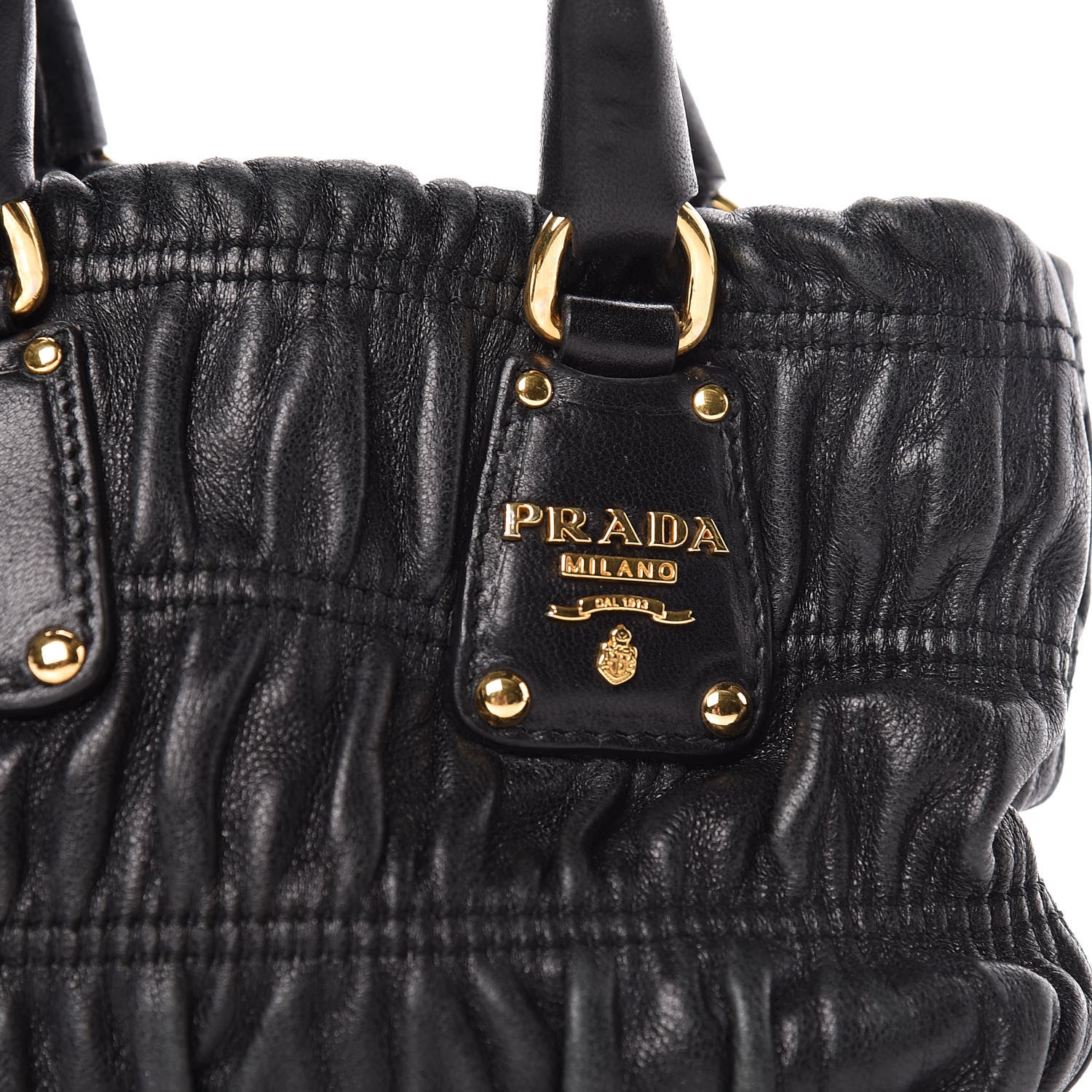 Prada Nappa Gaufre Mini Crossbody Bag Black 7 of 16