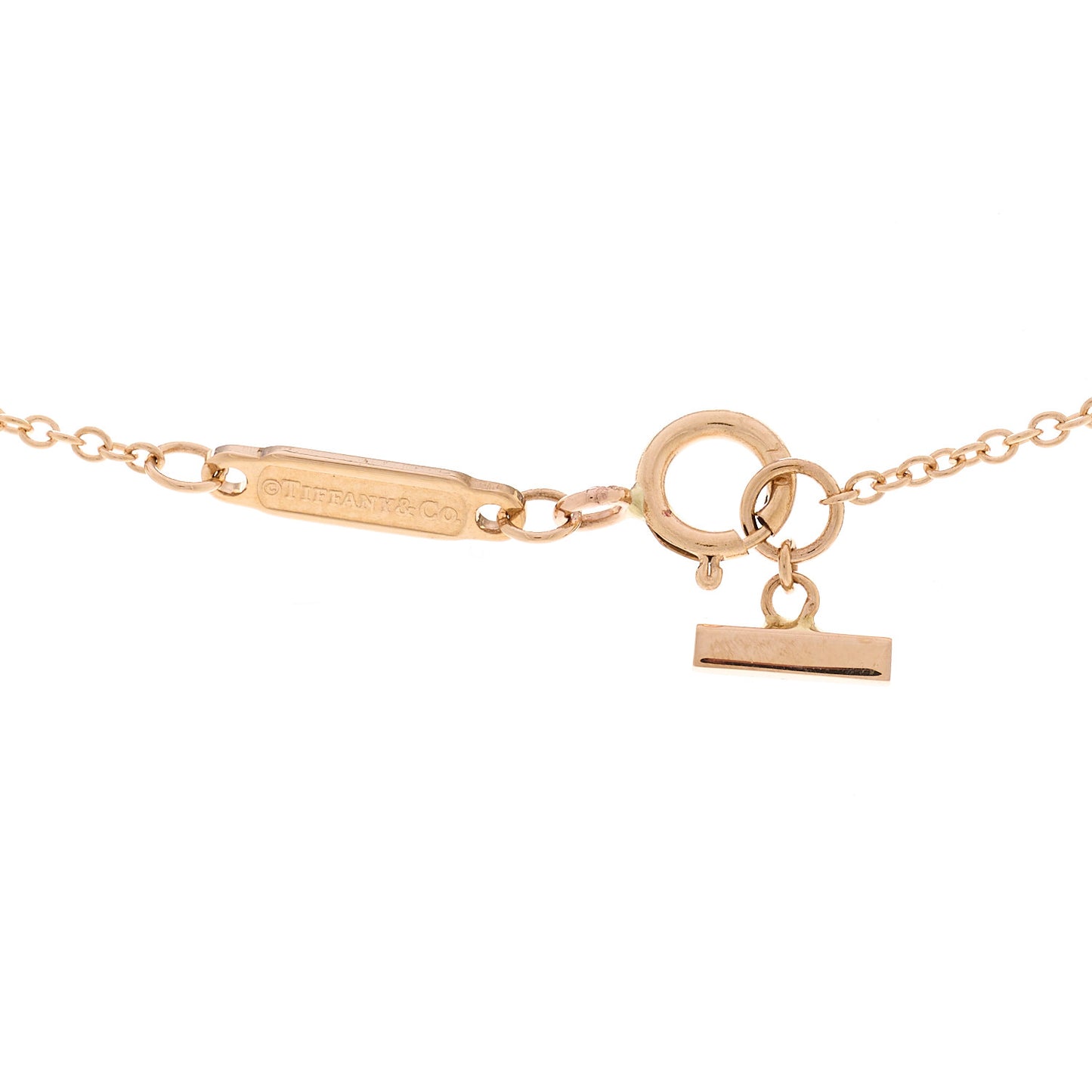 18K Rose Gold Mini T Smile Pendant Necklace