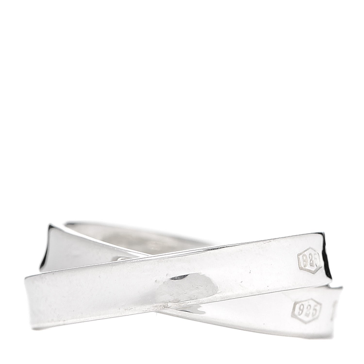Tiffany Sterling Silver 1837 Interlocking Ring 51 5.75 3 of 4