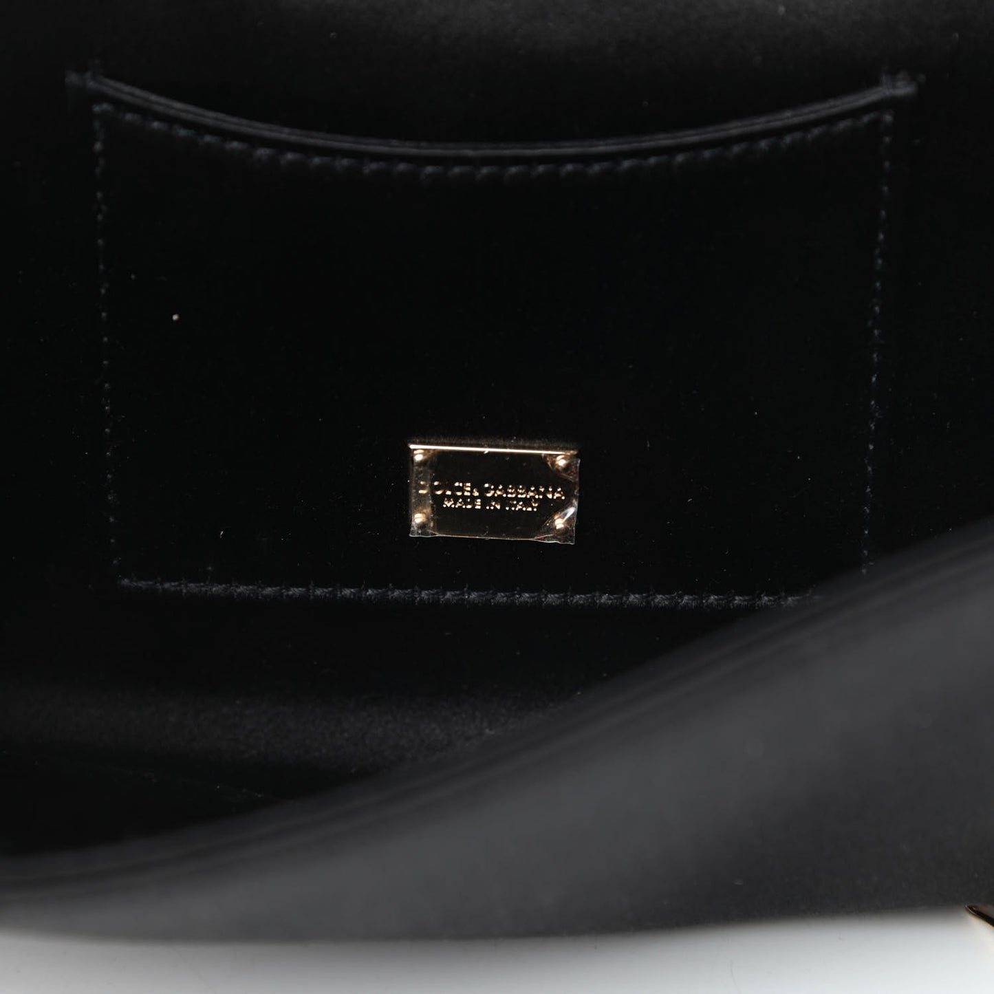 Satin Crystal Chain Shoulder Bag Black