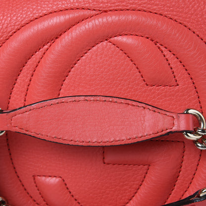 Gucci Pebbled Calfskin Medium Soho Chain Shoulder Bag Begonia Pink 12 of 13