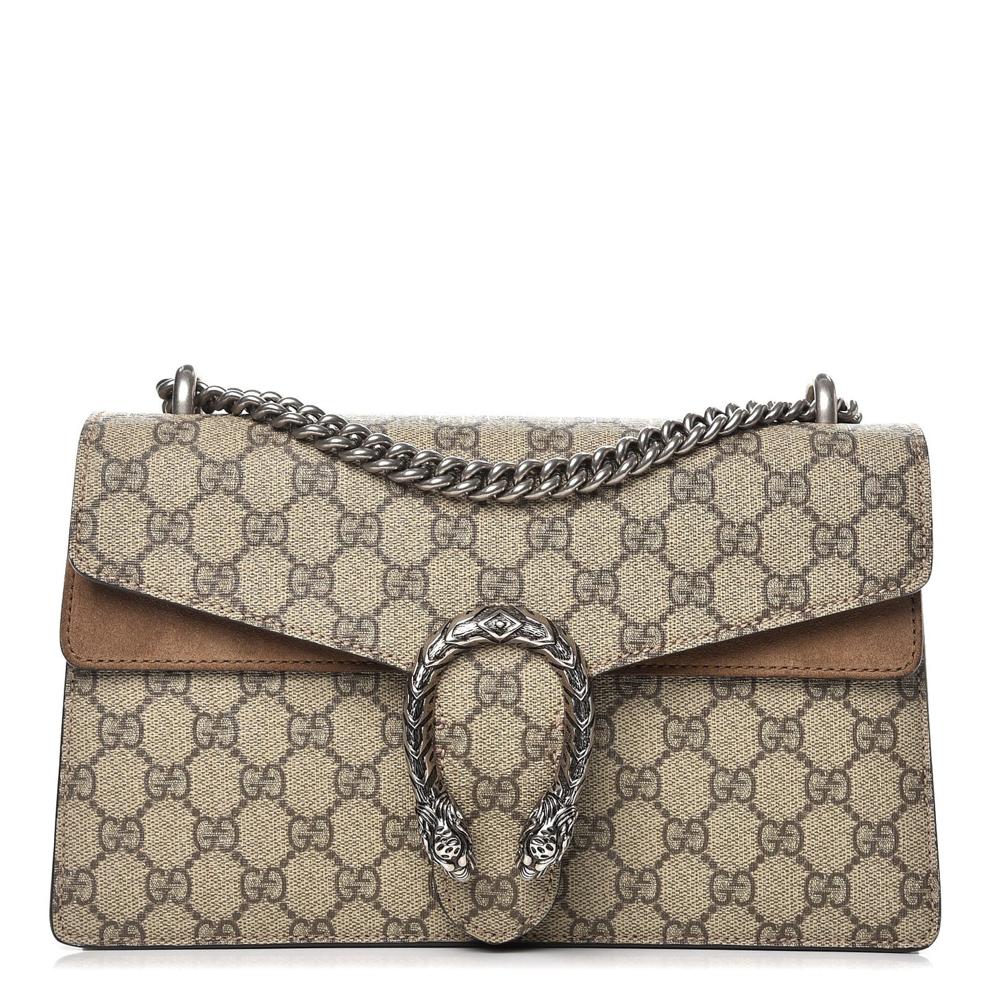 GG Supreme Monogram Small Dionysus Shoulder Bag Taupe