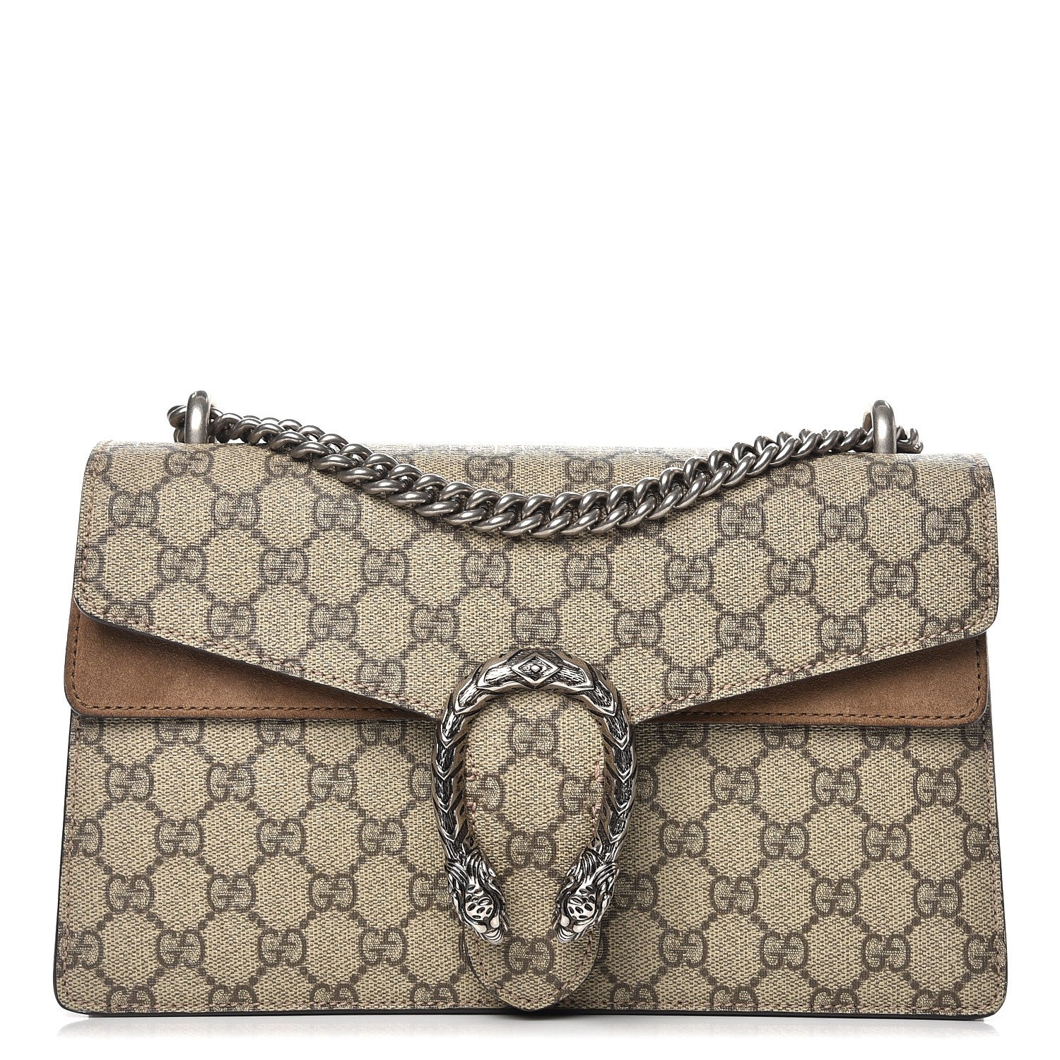 Gucci GG Supreme Monogram Small Dionysus Shoulder Bag Taupe 1 of 11