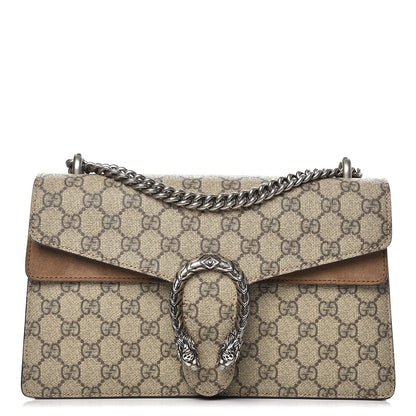 Gucci GG Supreme Monogram Small Dionysus Shoulder Bag Taupe 1 of 11
