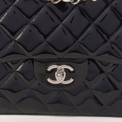 Chanel Patent Quilted Jumbo Double Flap Black 10 of 12