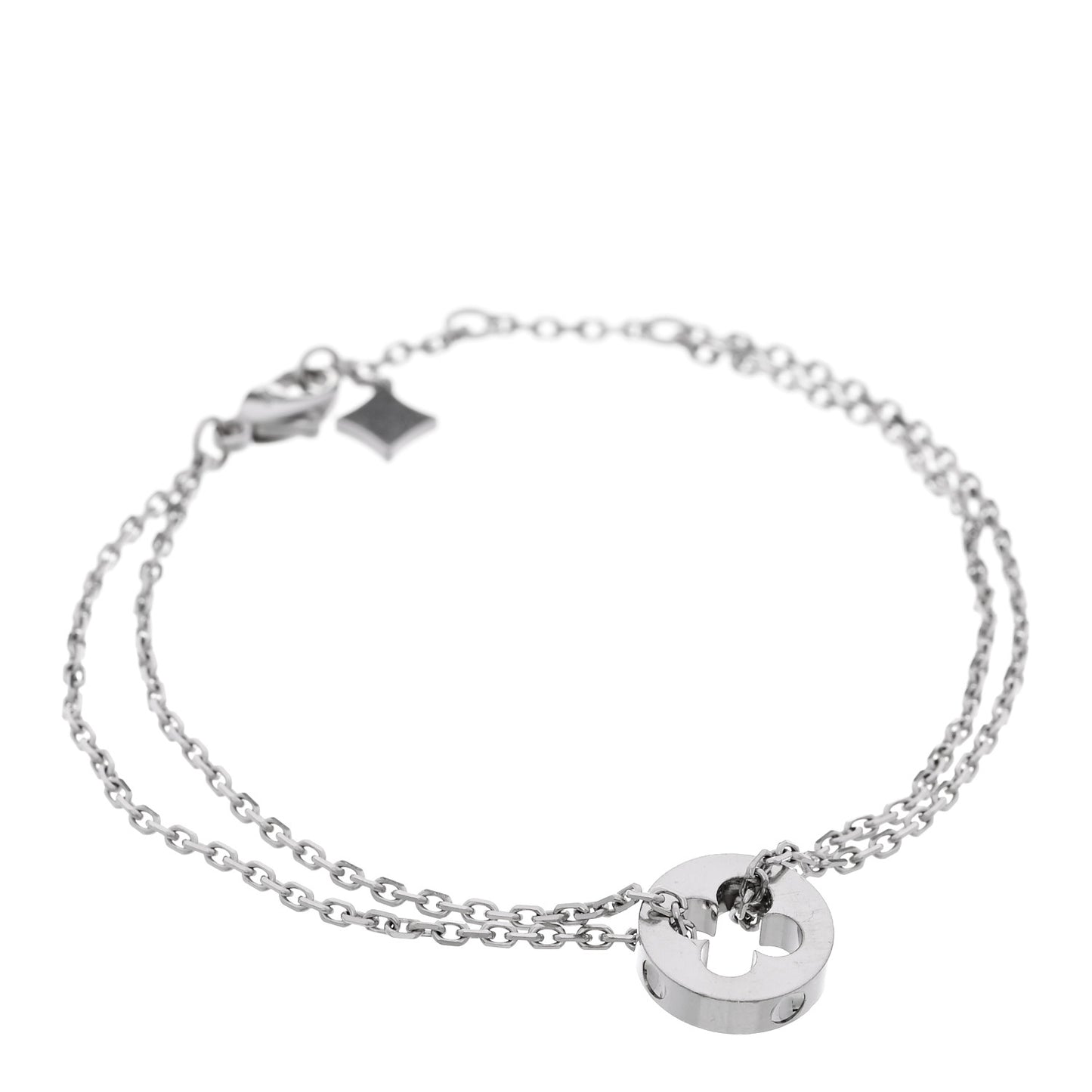 18K White Gold Empreinte Chain Bracelet