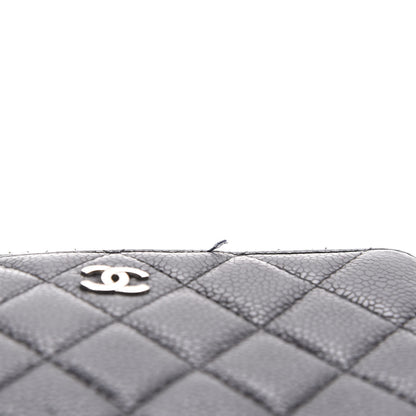 Chanel Caviar Quilted Triple Zip Wallet Black 5 of 8