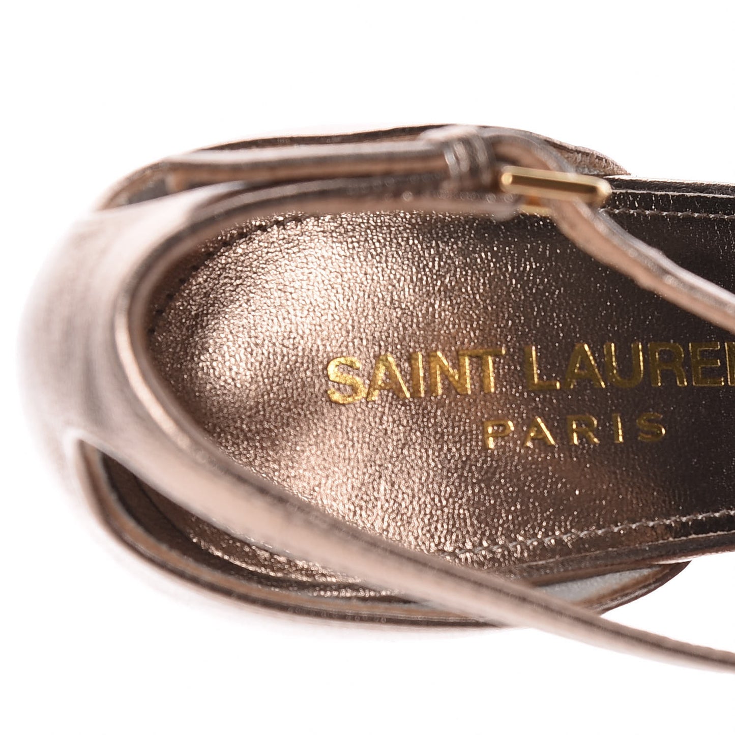 Metallic Lambskin Amber Ankle Strap Sandals 36.5 Rose Gold