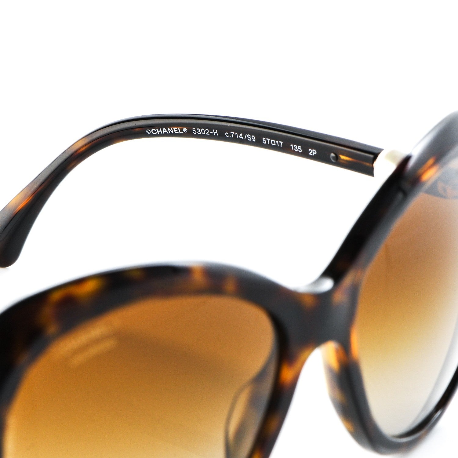 Chanel CC Pearl Sunglasses 5302H Tortoise 5 of 8
