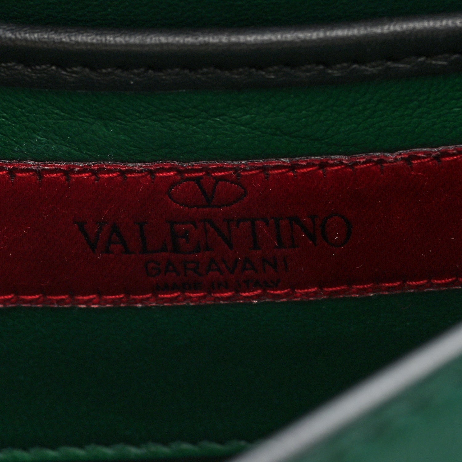 Valentino Garavani Vitello Small Rockstud Flap Saddle Bag Smeraldo Black 6 of 9