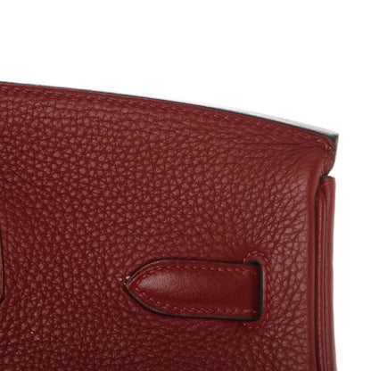 Hermes Taurillon Clemence Birkin 35 Rouge H 8 of 29
