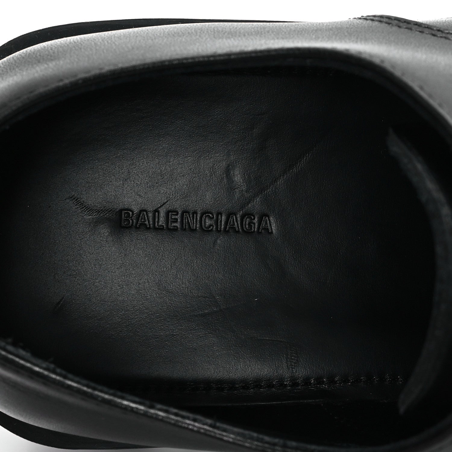 Balenciaga Calfskin Trooper Derby Loafers 38 Black 8 of 10