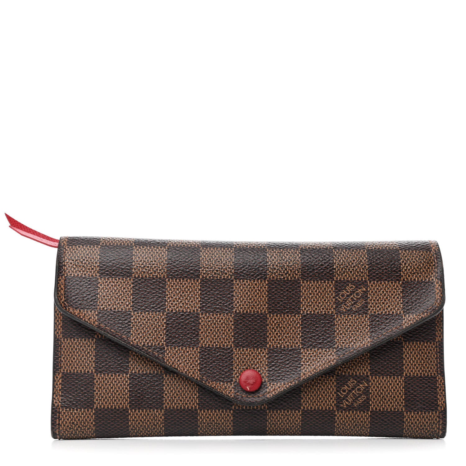 Louis Vuitton Damier Ebene Josephine Wallet Red 1 of 5