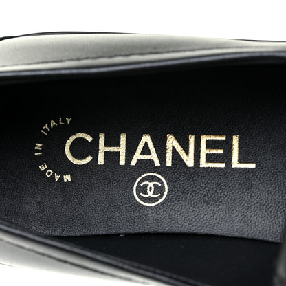 Chanel Lambskin Quilted CC Turnlock Loafers 38 Black 8 of 9