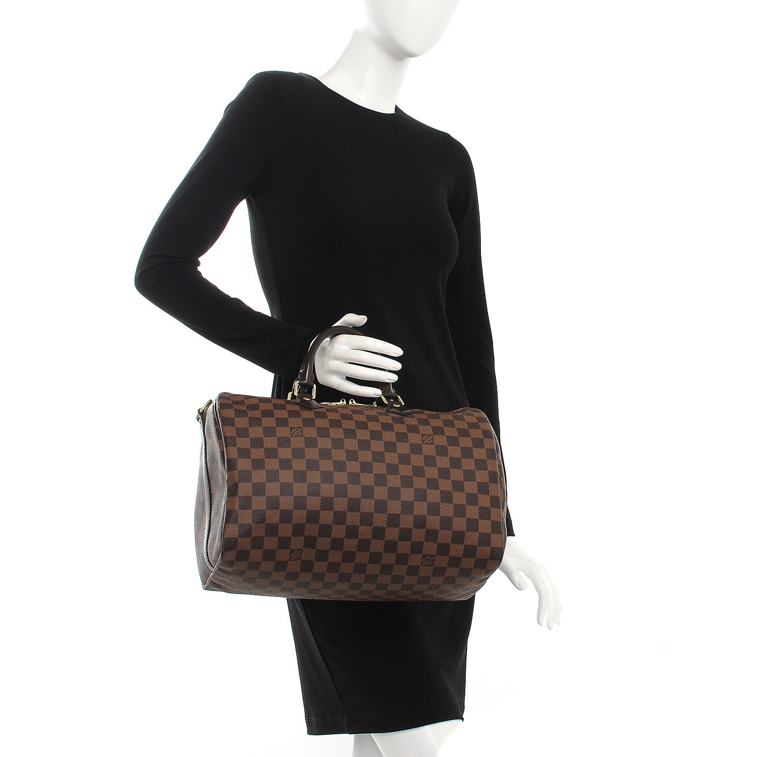 Louis Vuitton Damier Ebene Speedy Bandouliere 35 3 of 9