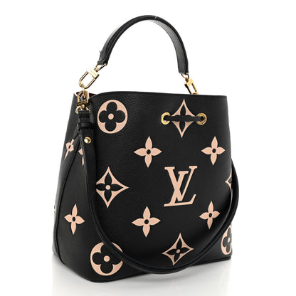 Louis Vuitton Empreinte Monogram Giant Neonoe MM Black Beige 4 of 12