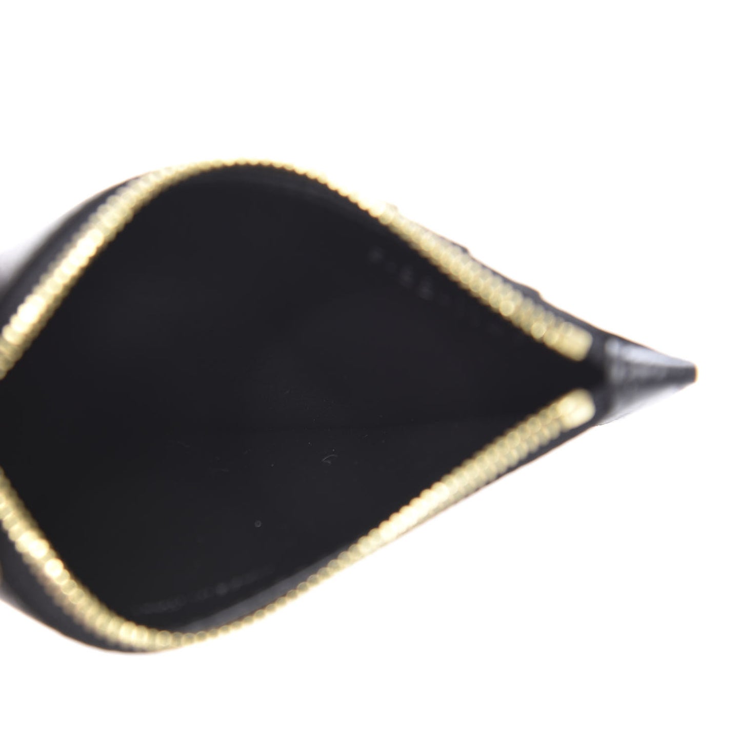 Grained Calfskin Unlock Your Fantasies Zipped Card Holder Black