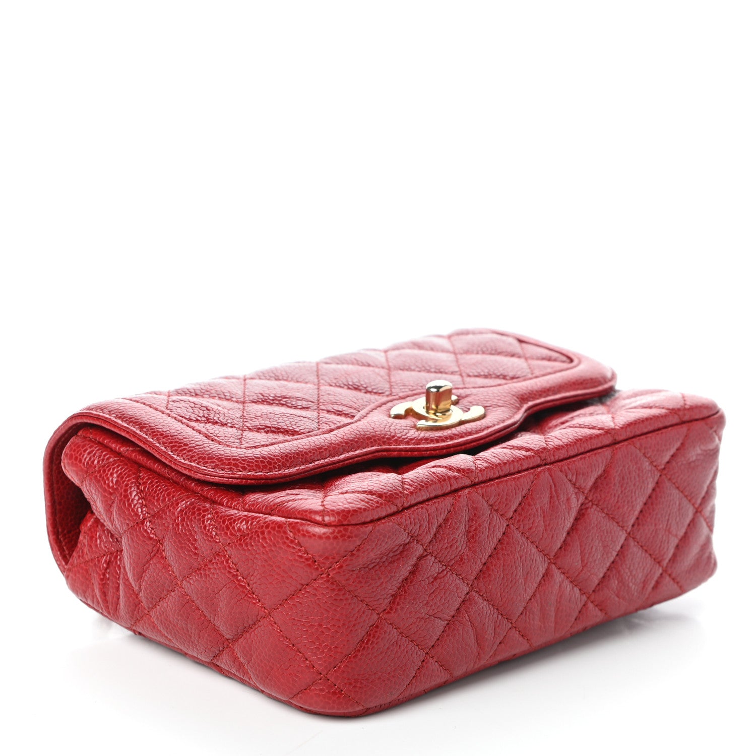 Chanel Caviar Quilted Mini Square Flap Red 4 of 10