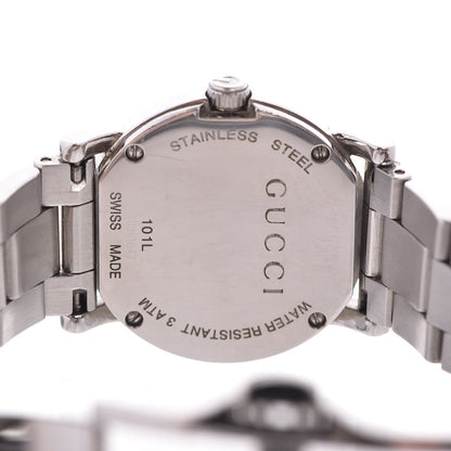 Gucci Stainless Steel Diamond Bezel Mother of Pearl 27mm 101L Quartz Watch 7 of 8