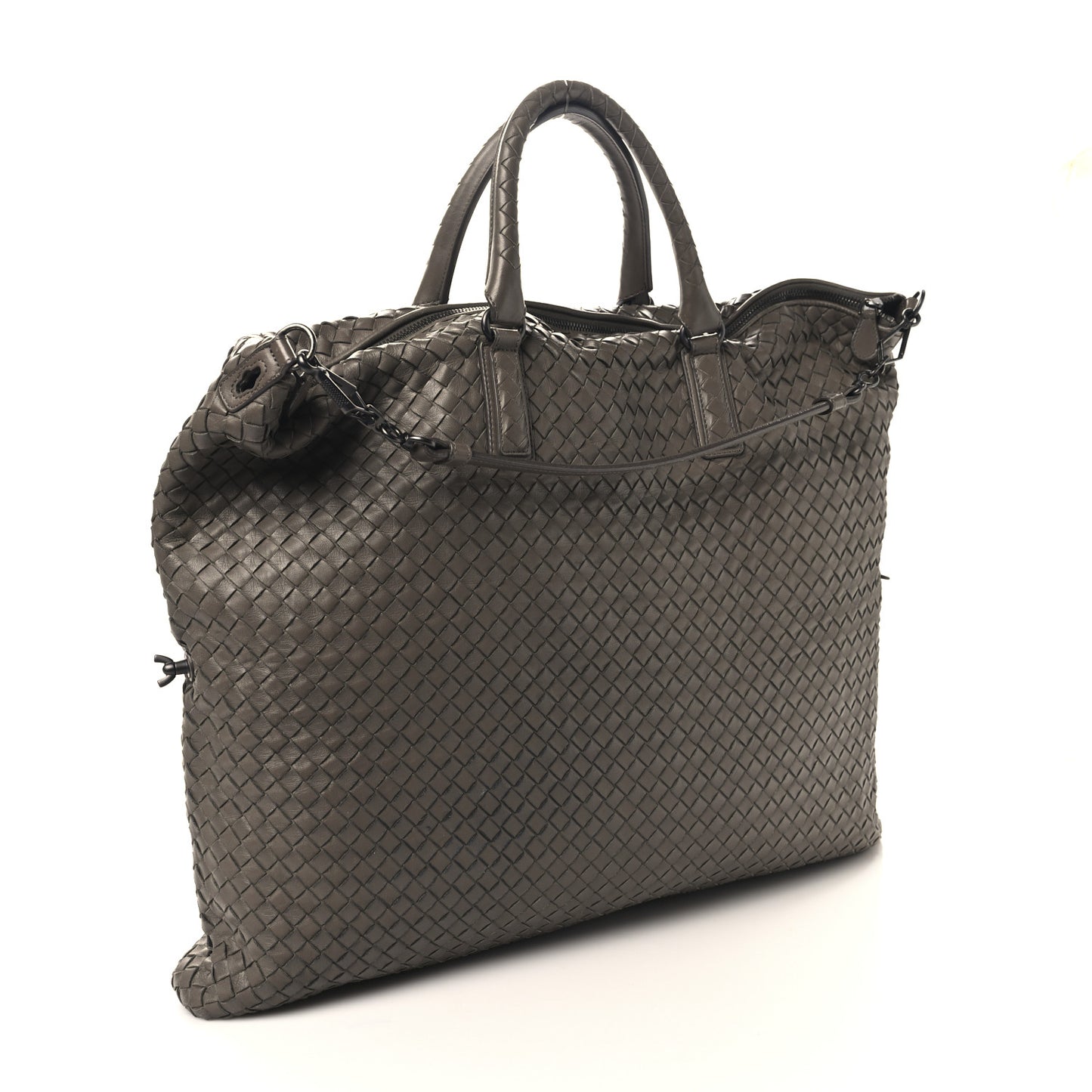 Nappa Intrecciato Maxi Convertible Tote Steel
