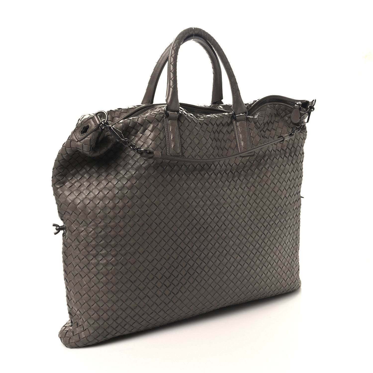 Bottega Veneta Nappa Intrecciato Maxi Convertible Tote Steel 3 of 9