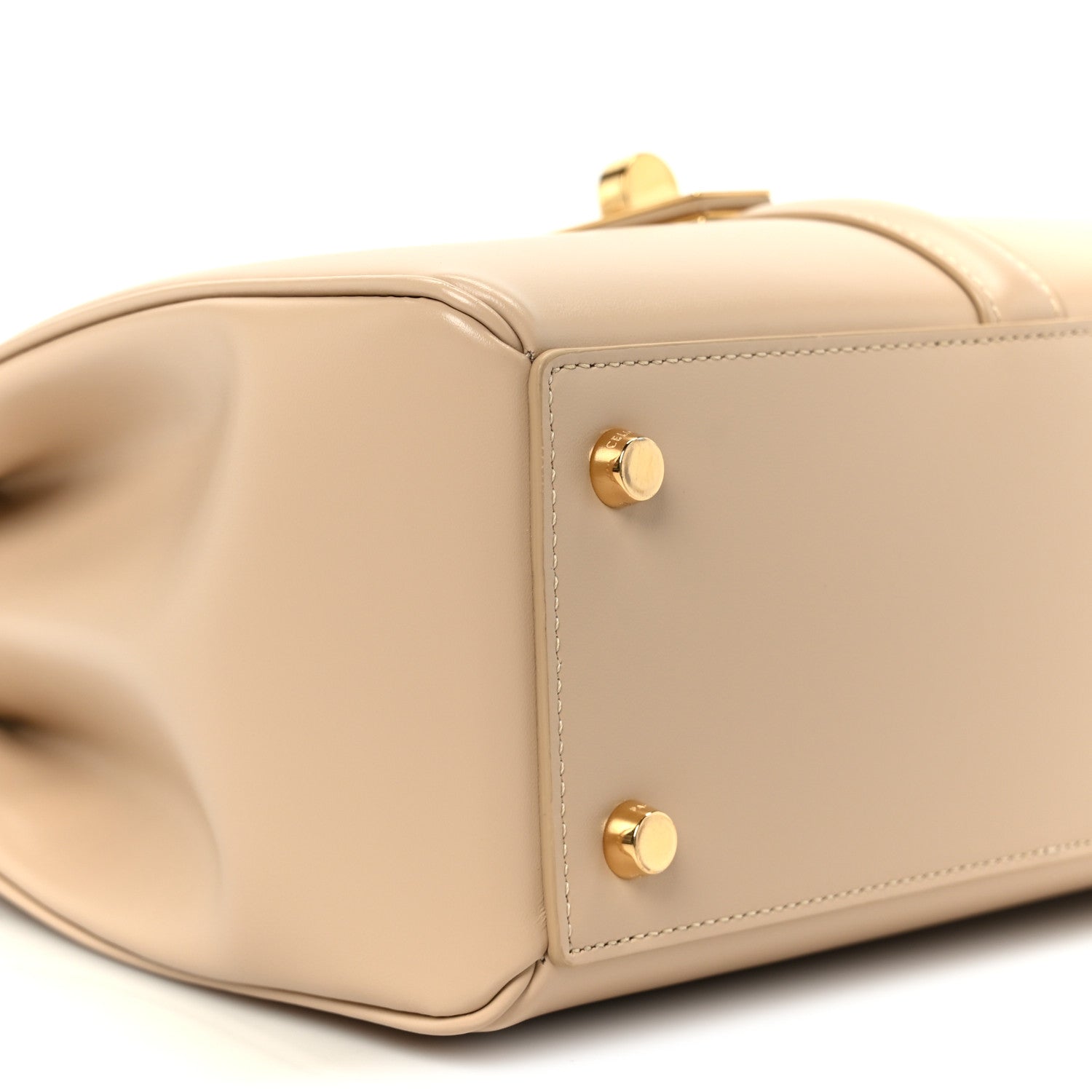 Celine Satinated Calfskin Small 16 Top Handle Bag Nude 12 of 14