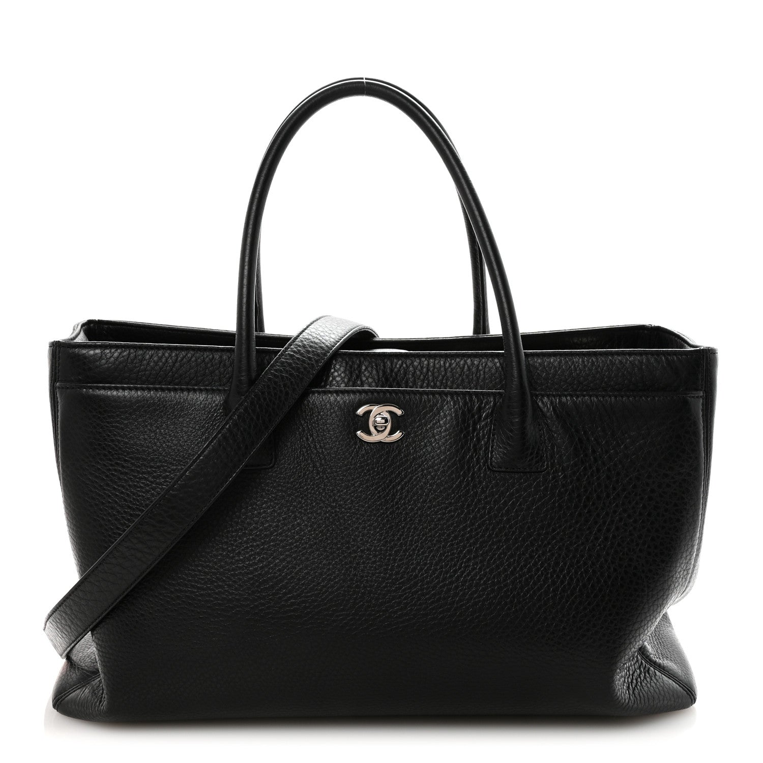 Chanel Calfskin Cerf Executive Shopper Tote Black 1 of 10
