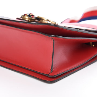 Gucci Calfskin Sylvie Web Small Queen Margaret Top Handle Bag Blue Agata Hibiscus Red Mystic White Sugar Pink 6 of 10