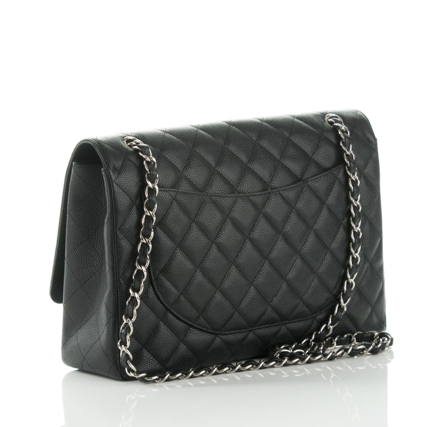 Caviar Quilted Maxi Single Flap Black