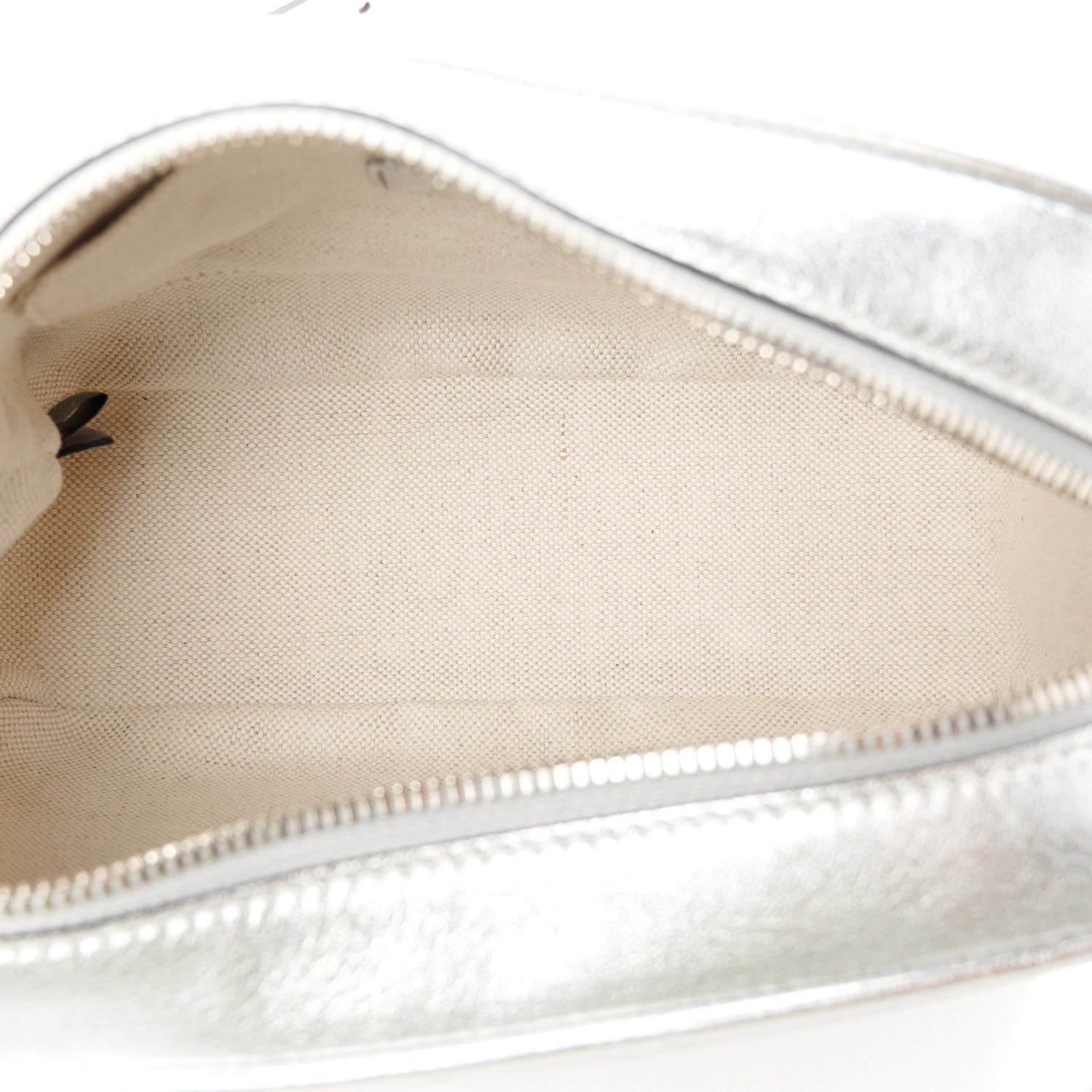 Gucci Metallic Sakai Be Green Calfskin Diagonal Stitched Small Blondie Shoulder Bag Silver 5 of 10