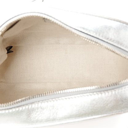 Gucci Metallic Sakai Be Green Calfskin Diagonal Stitched Small Blondie Shoulder Bag Silver 5 of 10