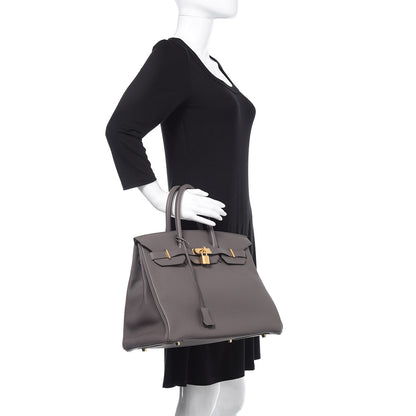 Hermes Togo Birkin 35 Etain 2 of 29