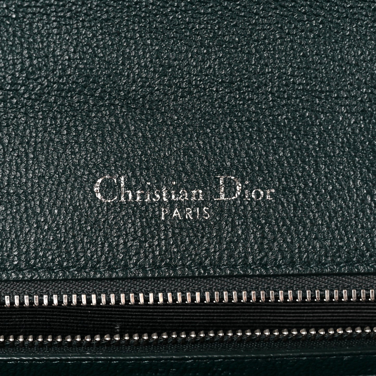 Grained Calfskin Large Diorama Flap Bag Green