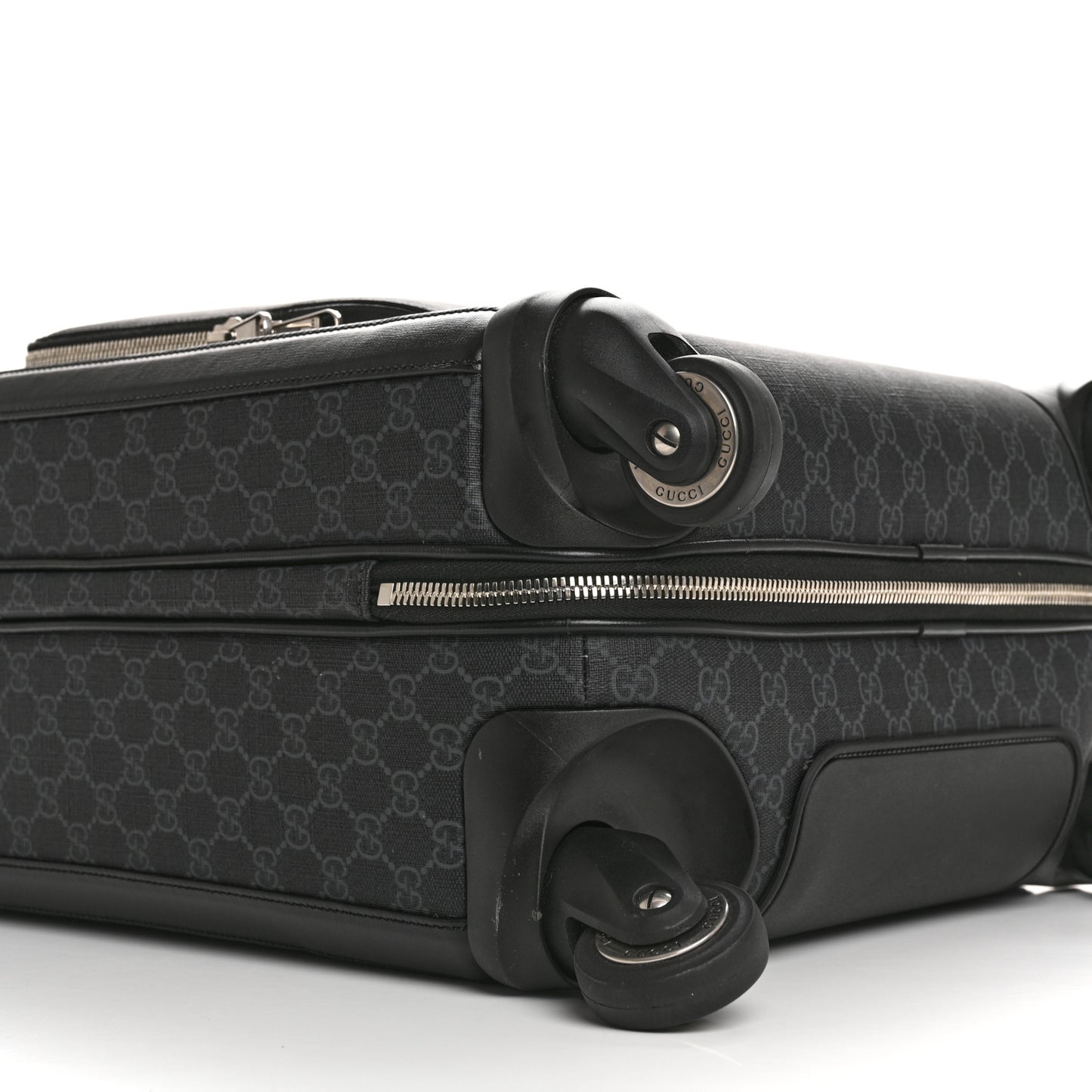 GG Supreme Monogram Calfskin Carry On Trolley Black