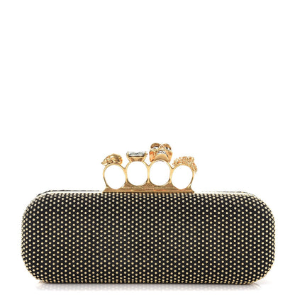 Alexander McQueen Studded Knucklebox Clutch Black 1 of 9