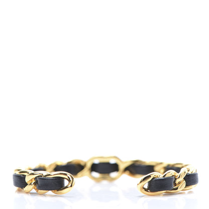 Chanel Lambskin More Is More Cuff Bracelet Black Gold 3 of 5