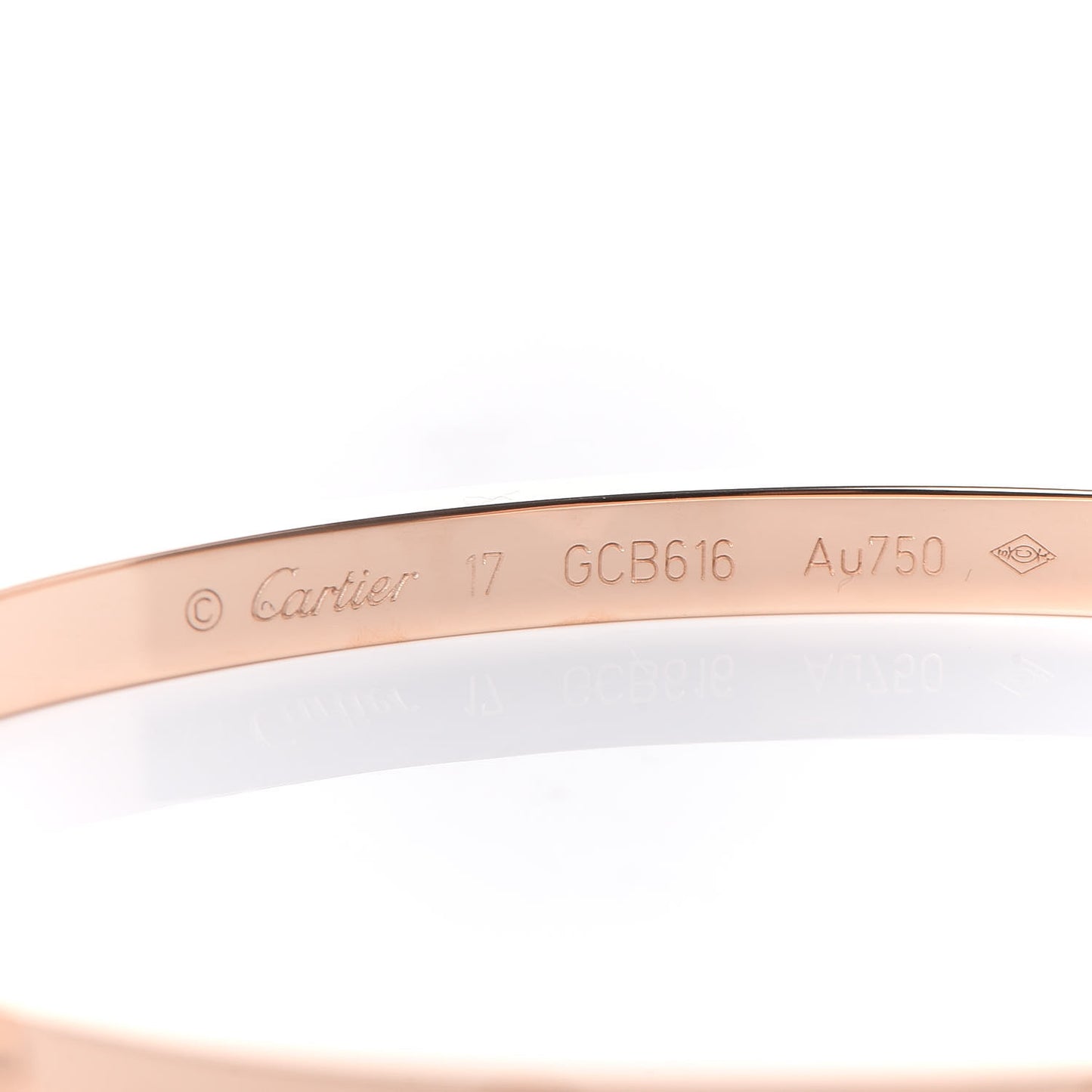 18K Pink Gold Small LOVE Bracelet 17