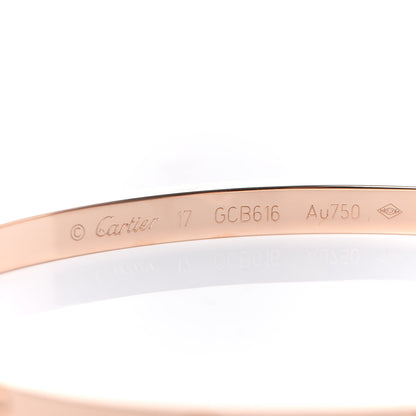 Cartier 18K Pink Gold Small LOVE Bracelet 17 4 of 6
