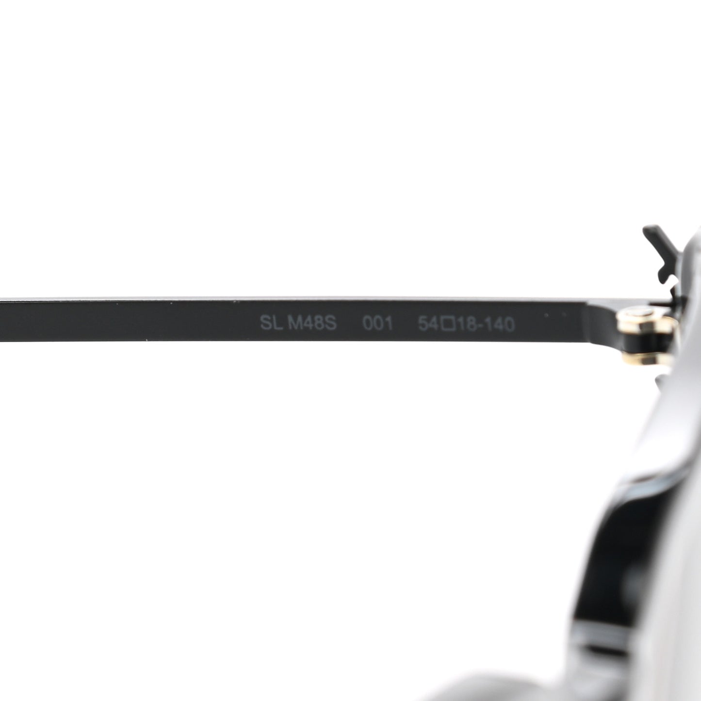 Square Acetate Metal SLM48S Sunglasses Black
