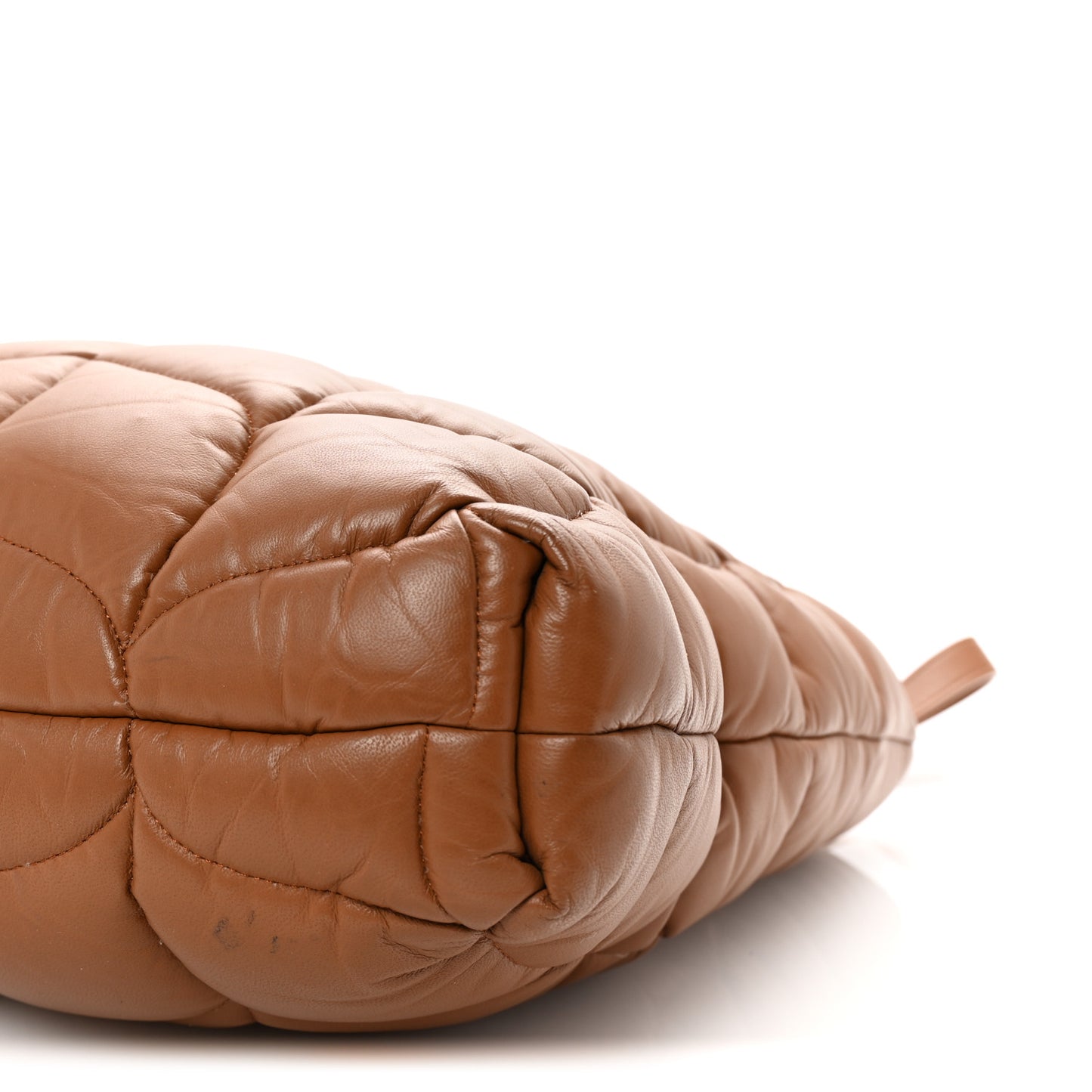 Nappa Pillow Quilted Big Softie Tote Tobacco Brown