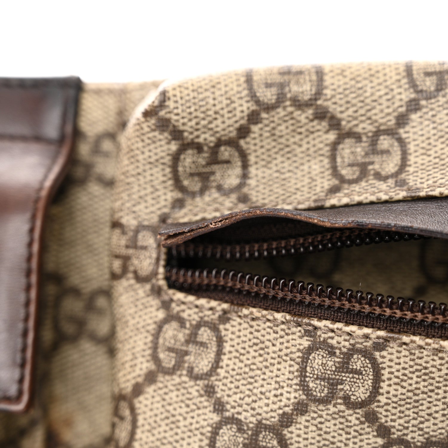 Gucci GG Monogram Double Pocket Belt Bag Dark Brown 13 of 14