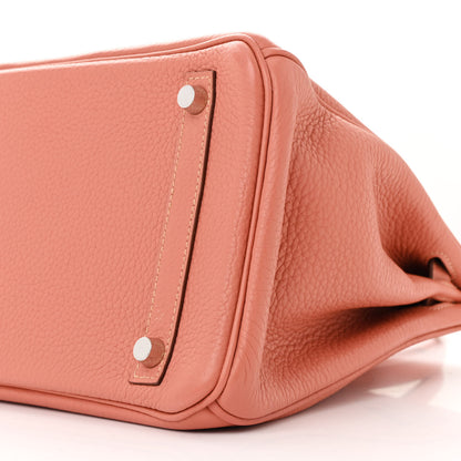 Hermes Taurillon Clemence Birkin 30  Rose Thé 10 of 14